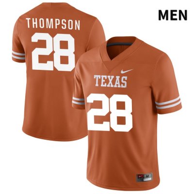 Texas Longhorns Men's #28 Jerrin Thompson Authentic Orange NIL 2022 College Football Jersey YOU60P2D